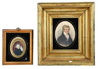 Two Portrait Miniatures of Fine Gentlemen