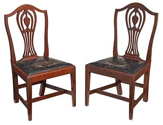 Pair of New England Federal Cherry Side Chairs