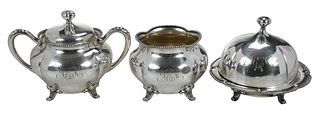 Three American Sterling Table Objects