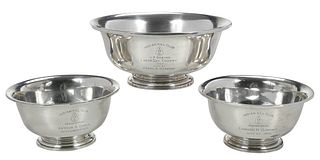 Three Randahl Sterling Trophy Bowls
