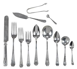 Whiting Madam Jumel Sterling Flatware, 354 Pieces