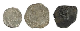 Three Spanish Colonial Coins, Atocha Shipwreck 