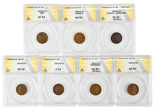Seven Key and Better Date Lincoln Cents 