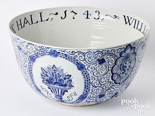 English Delftware Marriage Bowl