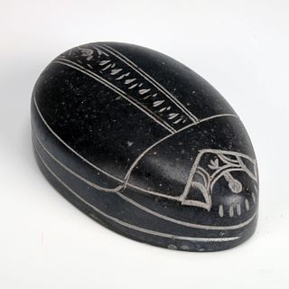 EGYPTIAN STONE SCARAB PAPERWEIGHT