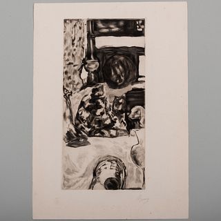 Jacques Villon (1875-1963): Bonnard, la femme au chien