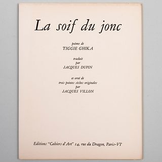 Tiggie Ghika: La Soif du jonc, Paris: Editions "Cahiers d'Art", 1955