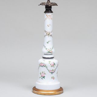 English Opaline Glass Table Lamp, Supplied by  Colefax and Fowler