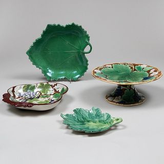 English Porcelain and Majolica Leaf Wares