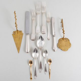 Assembled English and Gorham Silver Flatware Service