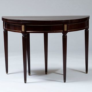 Louis XVI Style Brass-Mounted Mahogany Extending Dining Table