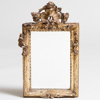 Small Italian Baroque Silver-Gilt Mirror