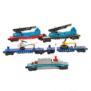 Lionel Missile & Helicopter Cars: 6650, 6630, 6544, 3419, 3419