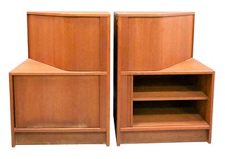 A Pair of Teak Night Stands/End Tables
