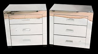 A Pair of Mirrored Night Stands