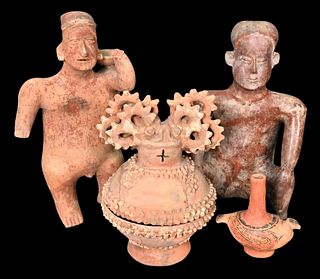 Four South American Pottery Pieces