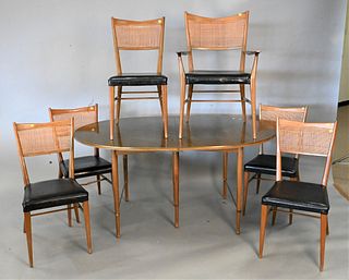 Paul McCobb Irwin Collection by Calvin Seven Piece Dining Set