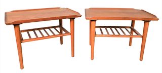 A Pair of Kubus Danish Modern Slotted End Tables