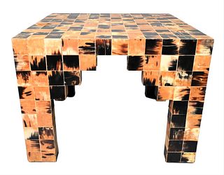 Square Tessellated Horn Table