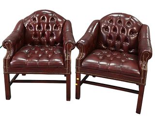 A Pair of Chippendale Style Armchairs