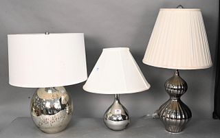 Group of Three Contemporary Table Lamps