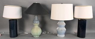 Group of Five Contemporary Table Lamps