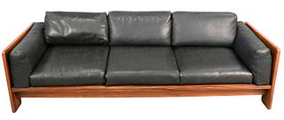 Tobia Scarpa Leather Upholstered "Bastiano" Sofa for Knoll