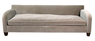 Custom Mohair Upholstered Contemporary Sofa
