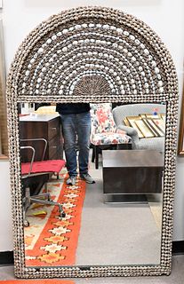 Contemporary Shell-Encrusted Wall Mirror