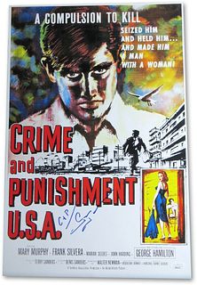 George Hamilton Autographed 12X18 Photo Crime and Punishment USA JSA