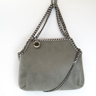 Stella McCartney Womens Velvet Handbag Shoulder Bag Gray