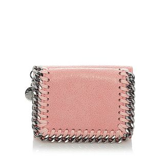 Stella McCartney Falabella Trifold Wallet Pink Polyester Ladies