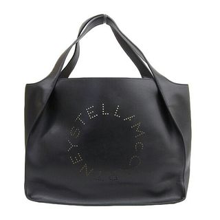 STELLA MCCARTNEY Stella McCartney polyurethane punching tote bag black