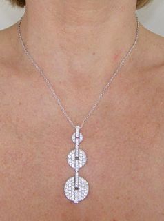 Cartier Himalia 18K Diamond Triple Drop Necklace