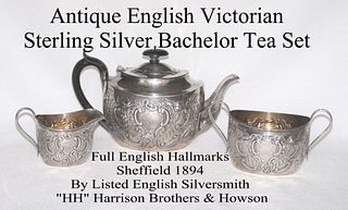 Fine Quality Victorian Sterling Silver Tea Set
