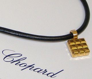 New Chopard 18k Yellow Gold “Ice Cube” Necklace