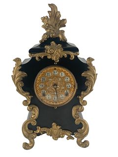 Vintage Marble and Bronze Clock