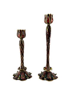 BEAUTIFUL PAIR OF JAY STRONGWATER CANDLESTICKS
