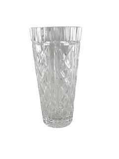 Waterford Thick Crystal Vase Diamond Cut 8"H