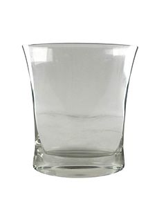 Contemporary Clear Glass Vase 6.5"H