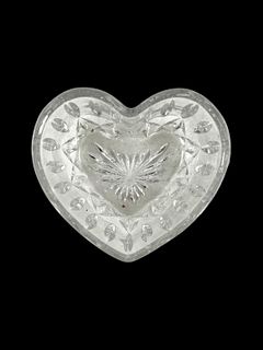 HEART SHAPED LEAD CRYSTAL CANDY DISH