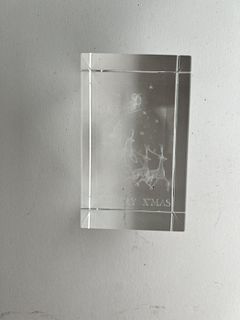 3D LASER ENGRAVED CRYSTAL CLASS MERRY XMAS