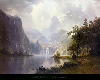 Albert Bierstadt - In The Mountains Large Poster  26" x 32"