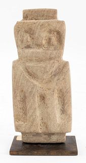 Ancient Valdivian Carved Stone Owl Sculpture