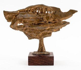 Louis Mendez 'Tree of Life' Gilt Bronze Sculpture