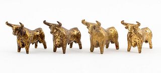 Louis Mendez Gilt Bronze Bull Sculptures, 4