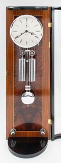 Kieninger Demilune Inlaid Wood Case Clock