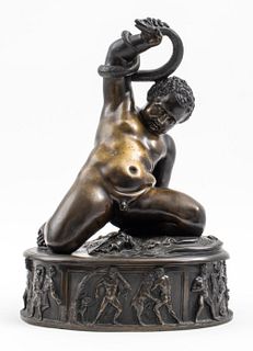 After G. della Porta Infant Hercules Bronze Statue