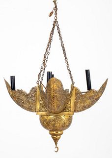 Moroccan Brass Pendant Chandelier