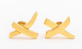 Paloma Picasso Tiffany & Co. 18K Gold X Earrings
